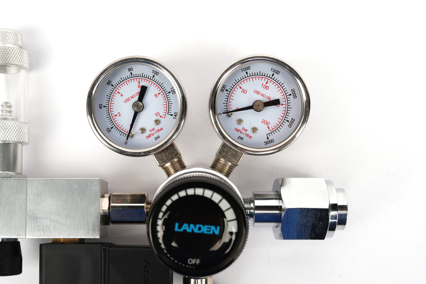 LANDEN AverVita CO2 Regulator Efficient Control with Integrated DC 12V Solenoid and Precision Bubble Counter,CO2 Indicator Solution Kit Included