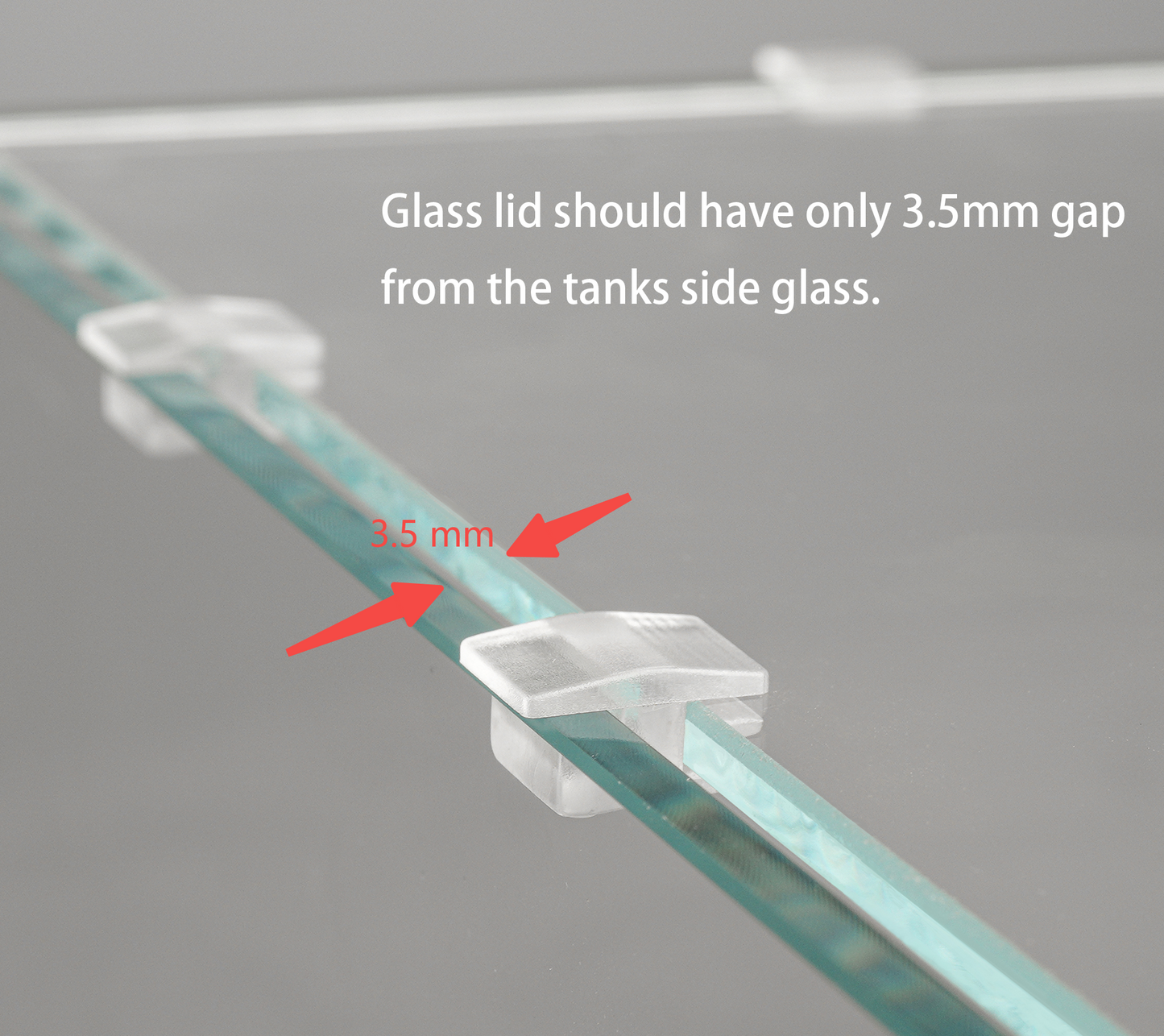 LANDEN Clear Acrylic Aquarium Glass Cover Clips, Holder for 4mm Glass Lid - 12pcs/pack, Low-Profile and Minimalist, Compatible with Rimless Tanks of All Thicknesses