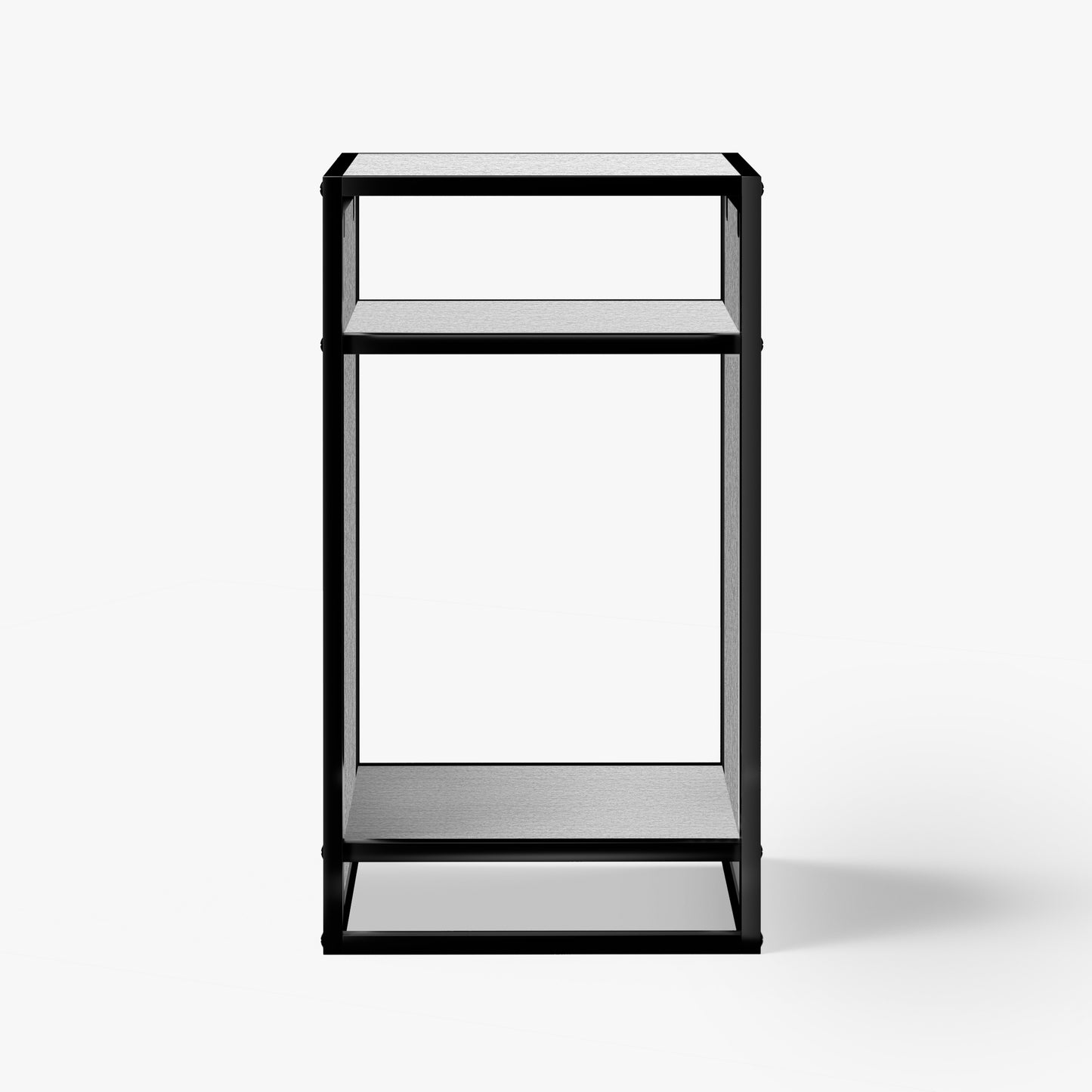 LANDEN Three-Shelf Metal Aquarium Stand with Shelves for up to 20 Gal Tanks, Stainless Steel Gray 45X45X80cm (17.7x17.7x31.49 in)