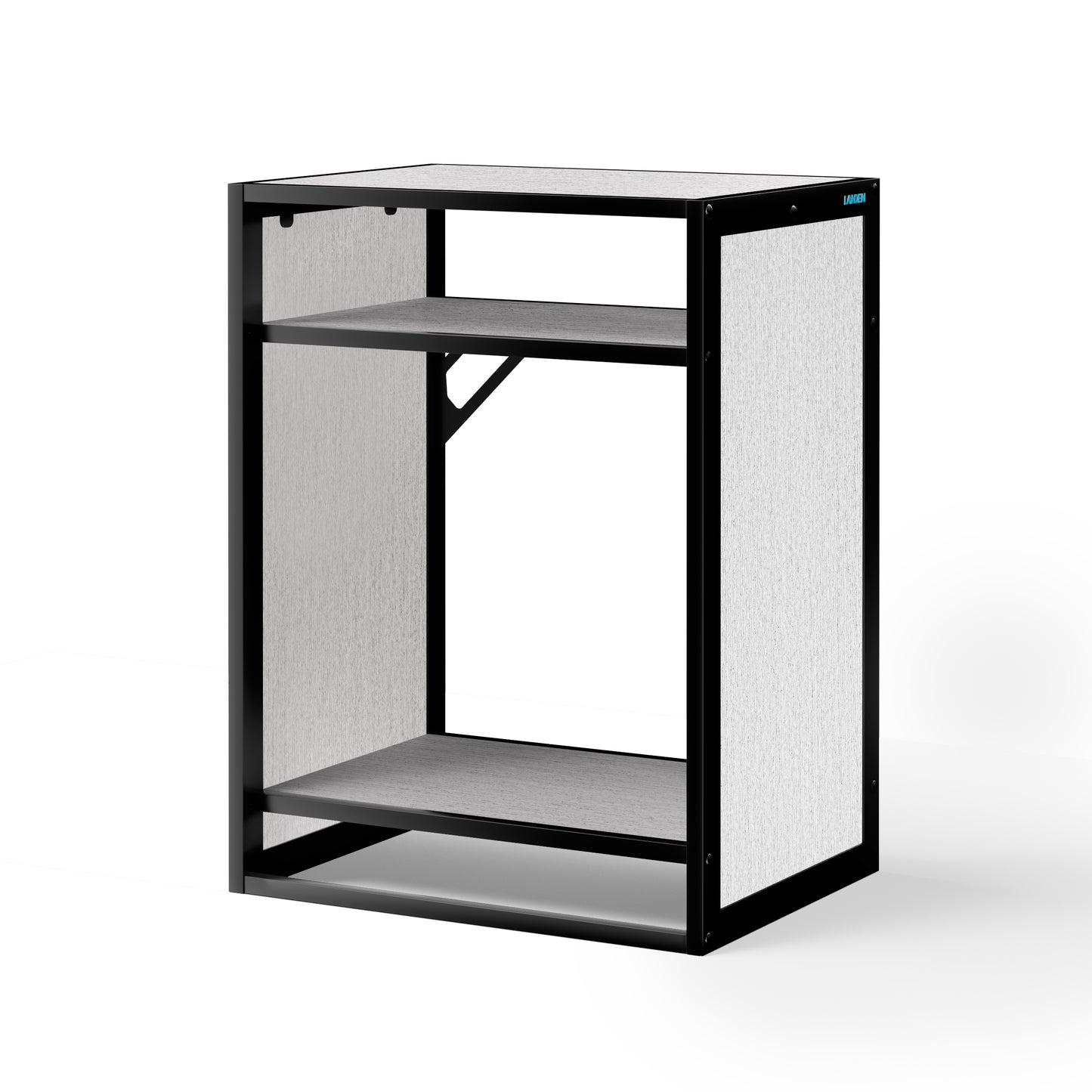 LANDEN Three-Shelf Metal Aquarium Stand with Shelves for up to 30 Gal Tanks, Stainless Steel Gray 60X45X80cm (23.6x17.7x31.49 in)