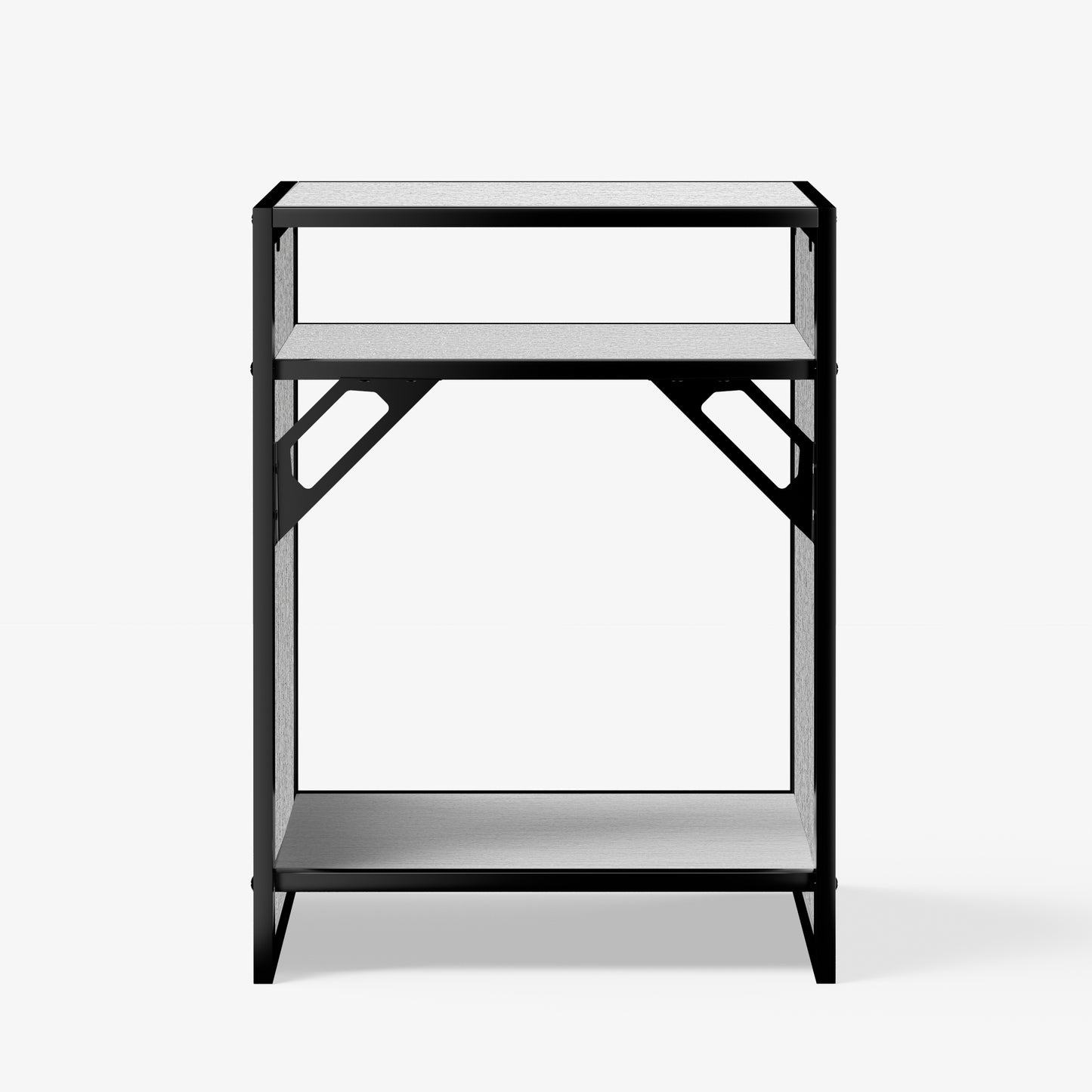 LANDEN Three-Shelf Metal Aquarium Stand with Shelves for up to 30 Gal Tanks, Stainless Steel Gray 60X45X80cm (23.6x17.7x31.49 in)