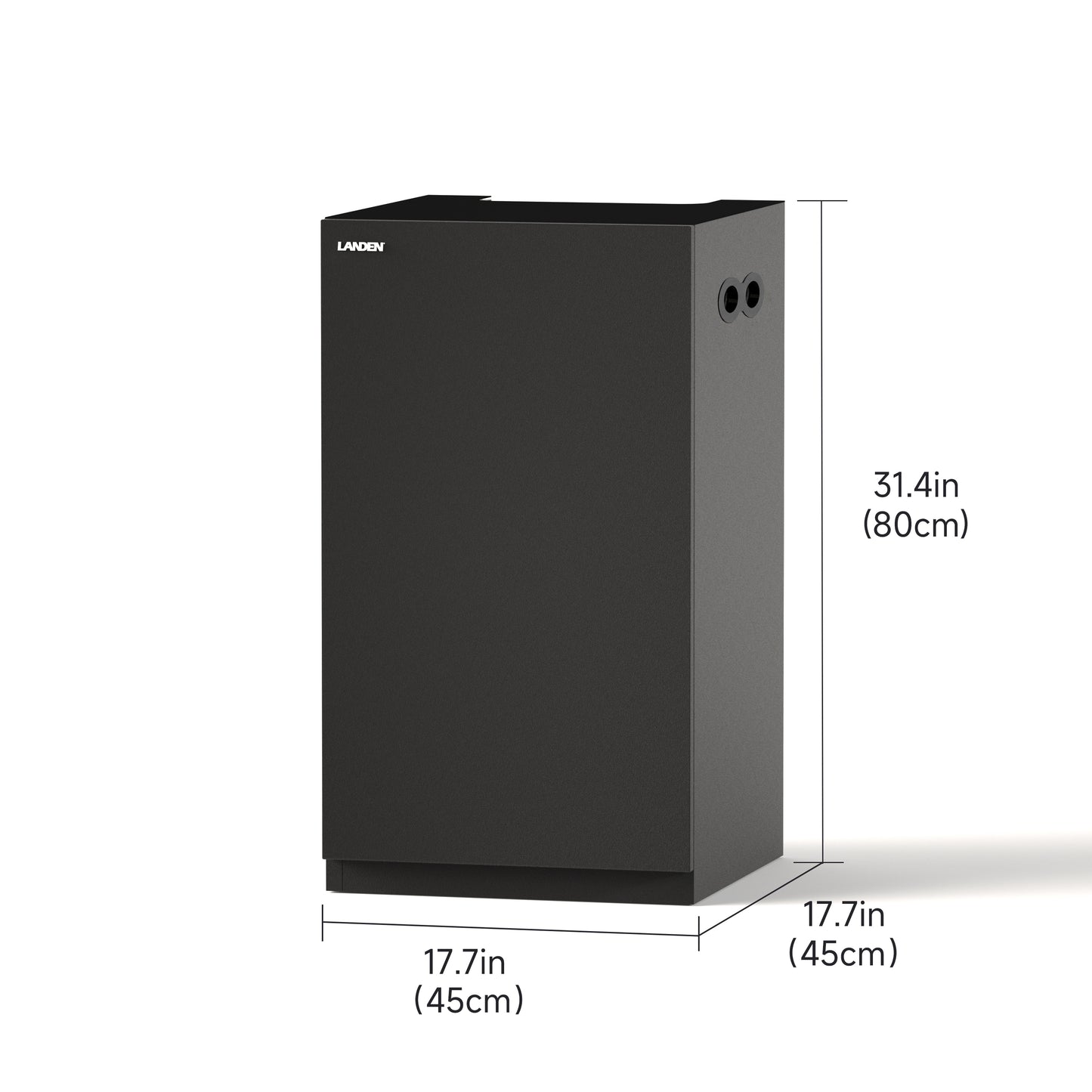 LANDEN Aquarium Wooden Stand and Cabinet for up to 20 Gal Tank, W17.7xD17.7xH31.5 in(45X45X80cm), Matte Black Painted(Stand Only)