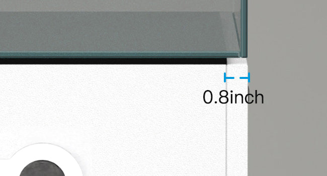 LANDEN Aquarium Wooden Stand and Cabinet for up to 20 Gal Tank, W17.7xD17.7xH31.5 in(45X45X80cm), Matte White Painted(Stand Only)