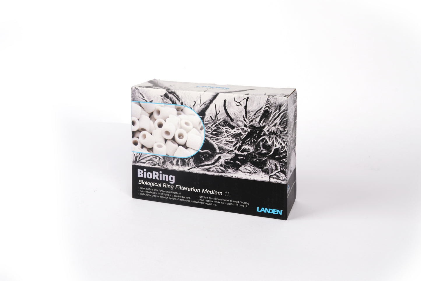 LANDEN Aquarium Filter BioRing Biological Ring Filtration Medium 1L…