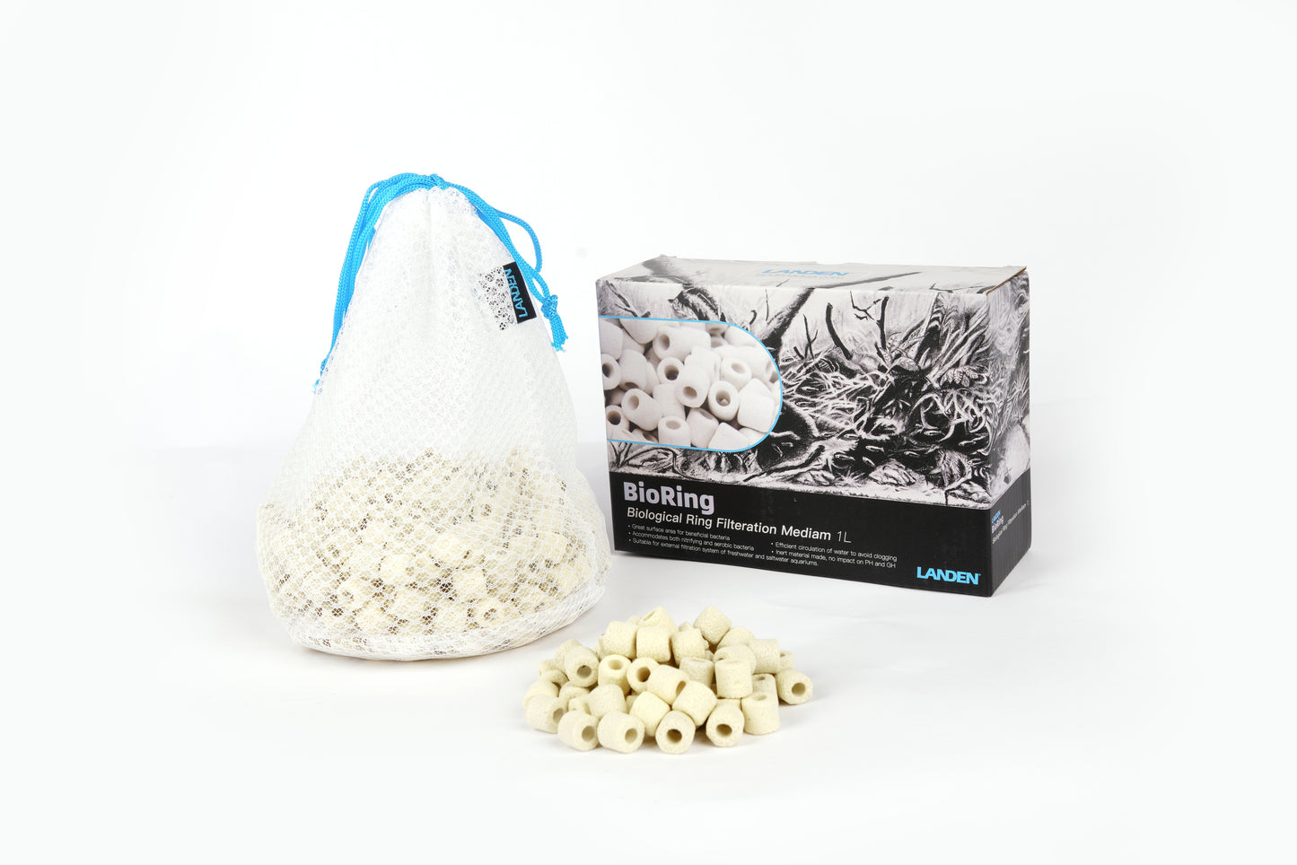 LANDEN Aquarium Filter BioRing Biological Ring Filtration Medium 1L…