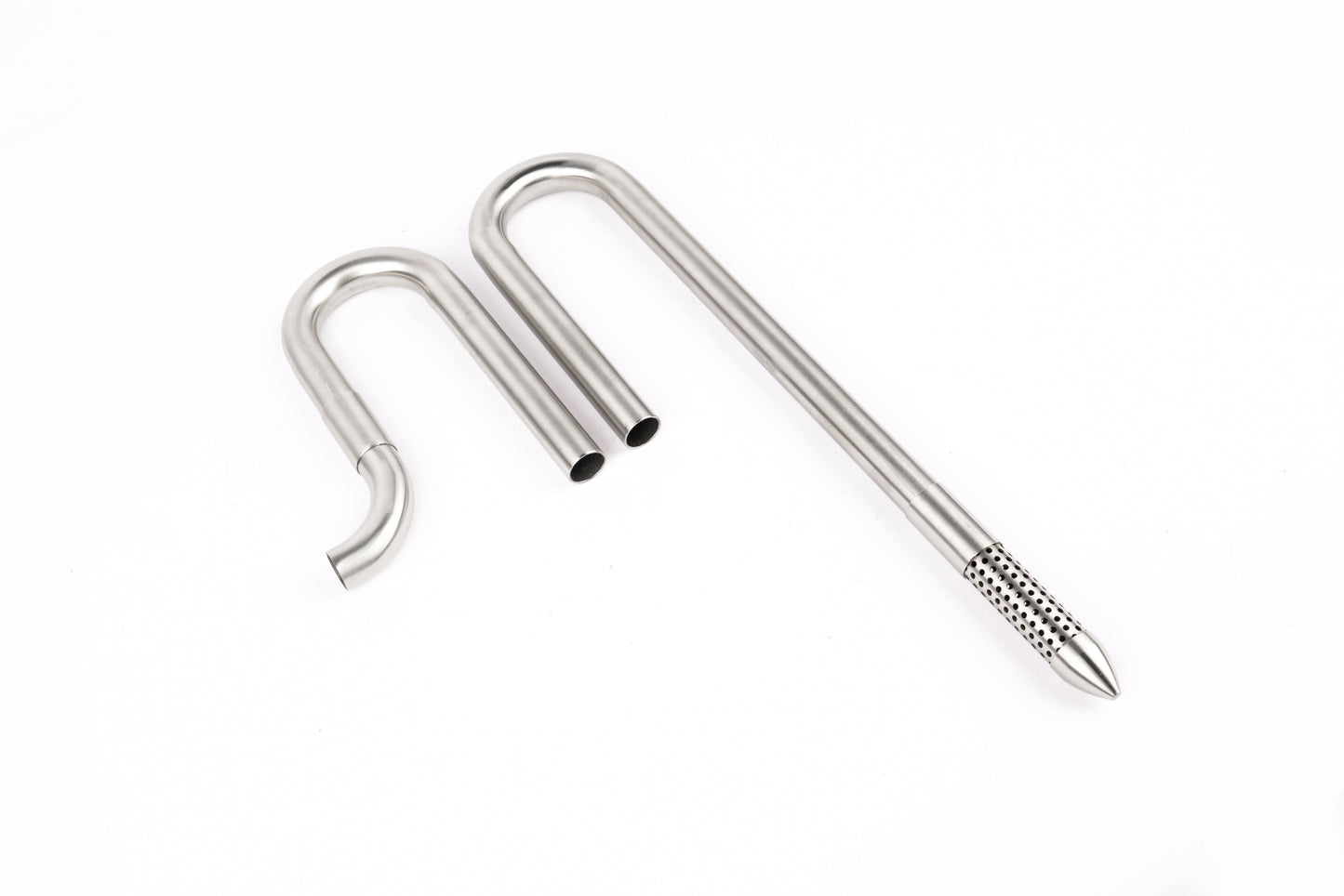 LANDEN 304 Stainless Steel Lily Pipes with Clamps for Rimless Glass Aquarium, Inflow and Outflow Set (Pipe Diameter 16mm)