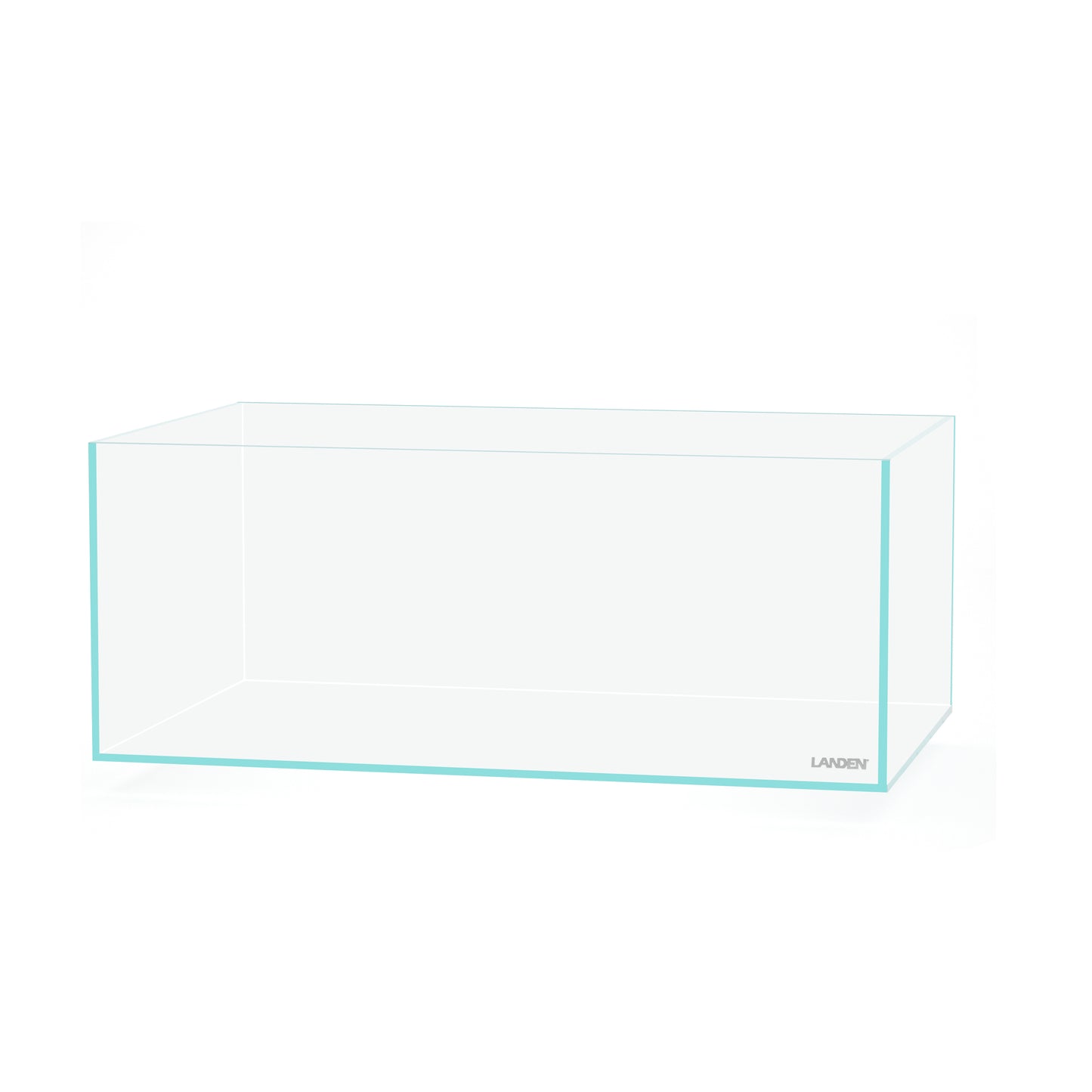 LANEDN 45S 5.4 Gal Shallow Tank, Shallow Fish Tank, Rimless Low Iron Tank W17.7×D11×H7.1 in(45x28x18cm); 5mm