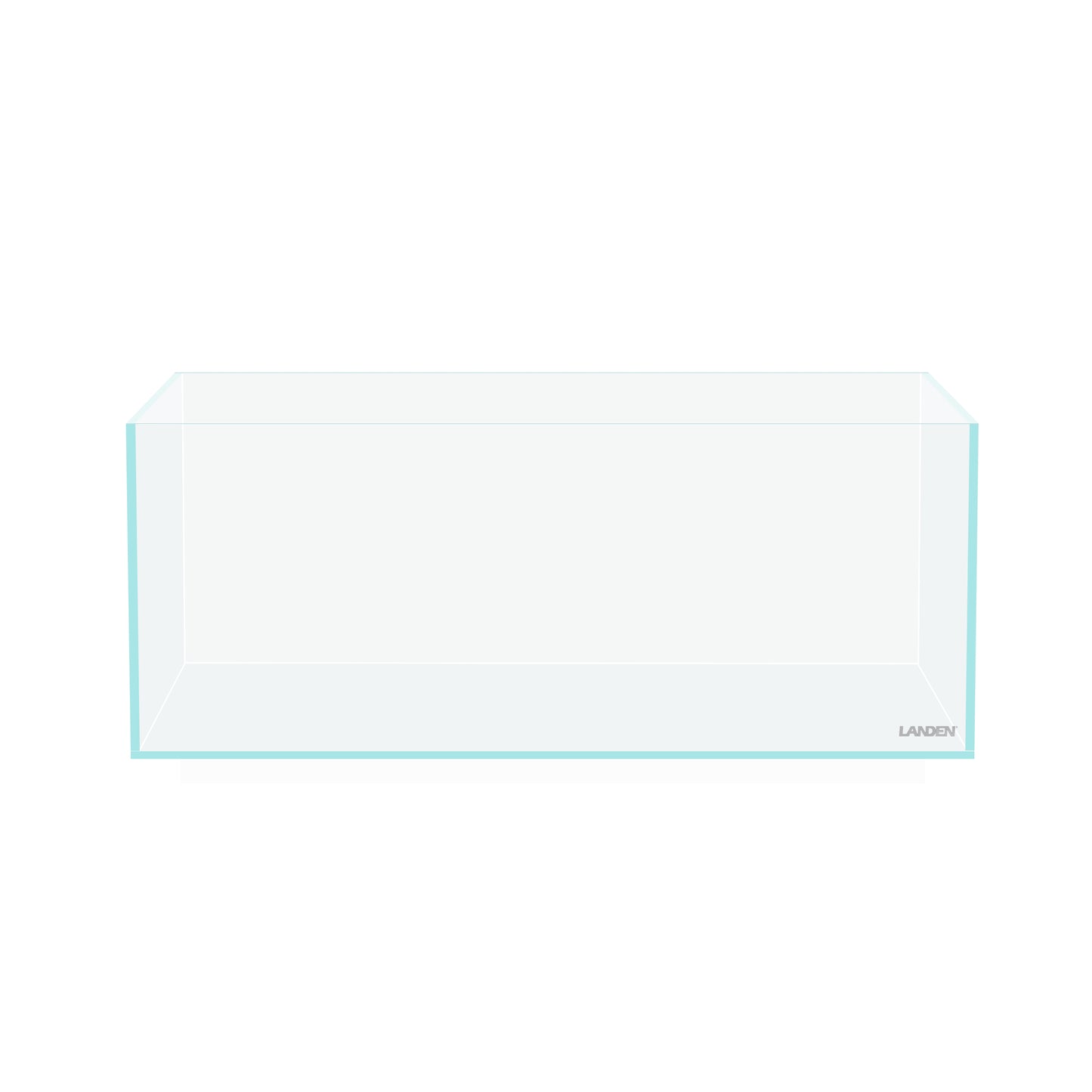 LANEDN 45S 5.4 Gal Shallow Tank, Shallow Fish Tank, Rimless Low Iron Tank W17.7×D11×H7.1 in(45x28x18cm); 5mm