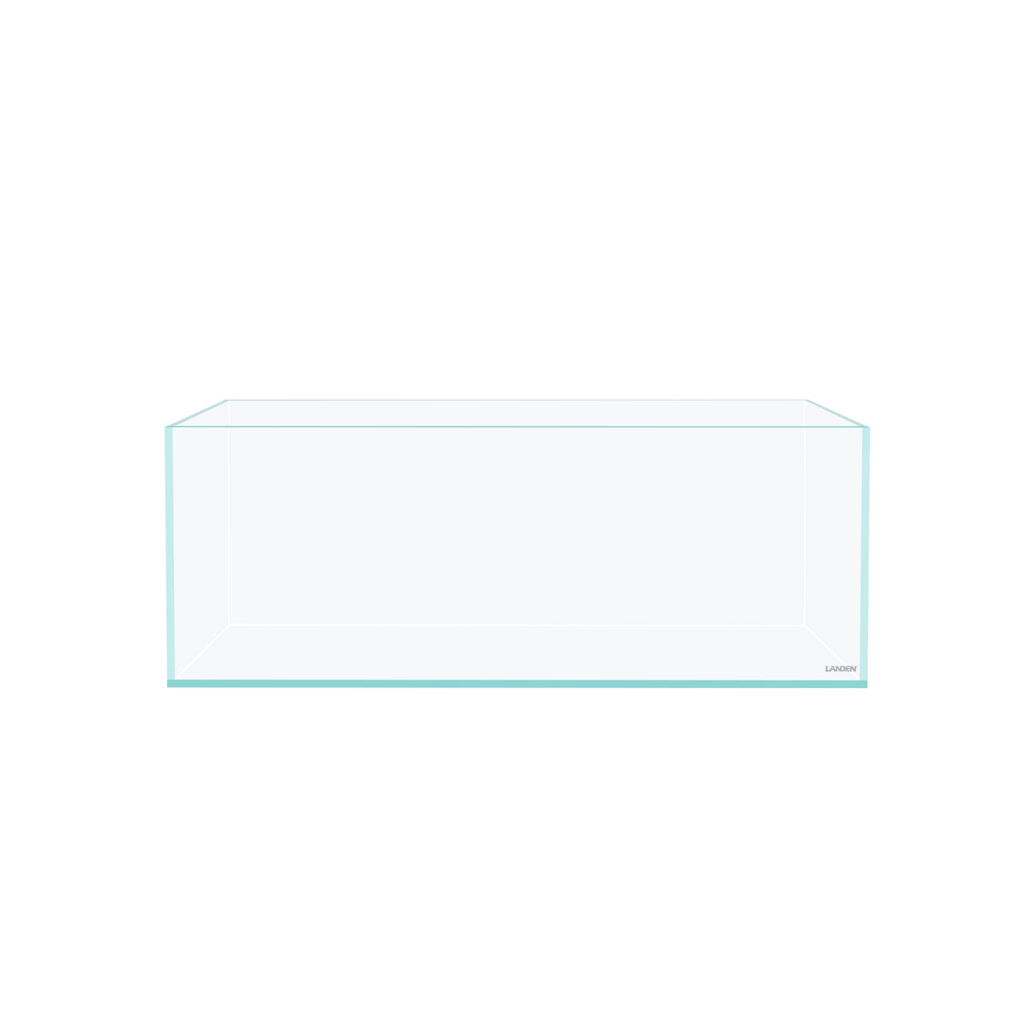 LANEDN 75S 22.1 Gal Shallow Tank, Shallow Fish Tank, Rimless Low Iron Tank, Bookshelf Aquarium W29.5×D17.7×H11 in(75x45x28cm); 8mm
