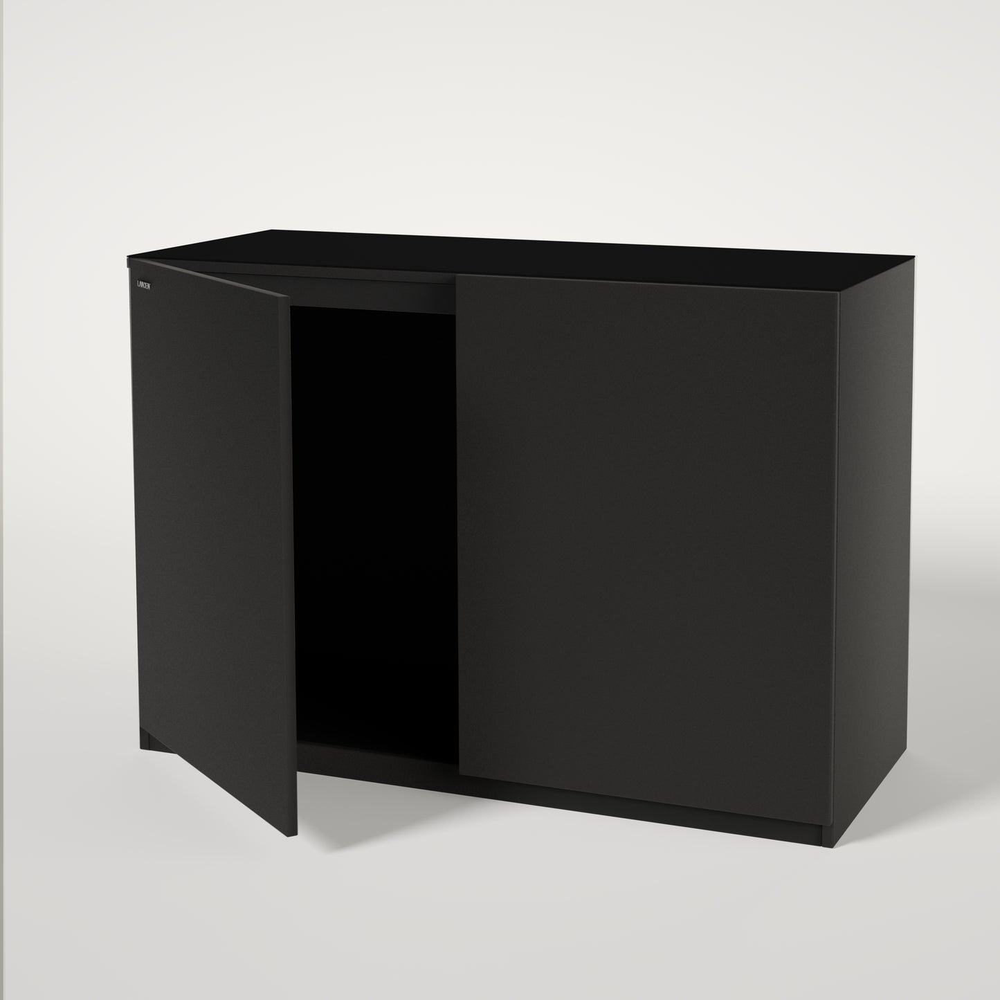 LANDEN Aquarium Stand and Cabinet, for72.2Gal Tank,W47.2xD19.7xH33.9 in Wooden Matte Black Painted (Stand Only)