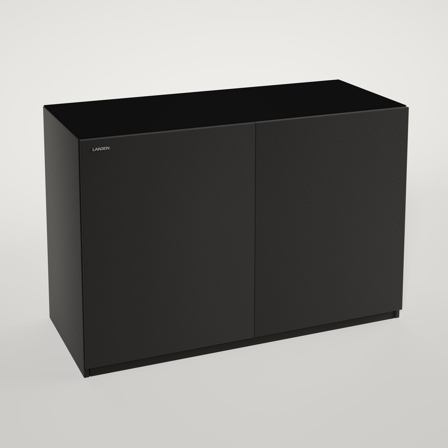 LANDEN Aquarium Stand and Cabinet, for72.2Gal Tank,W47.2xD19.7xH33.9 in Wooden Matte Black Painted (Stand Only)