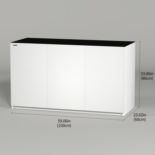 LANDEN Aquarium Stand and Cabinet, for up to 118 Gal Tank, Wooden White(Stand Only) W59.06xD23.62xH33.86 in(150x60x86cm)