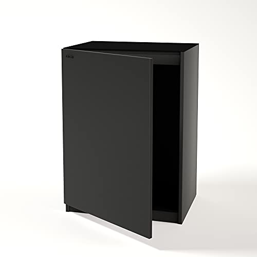 LANDEN Aquarium Gloss Black Stand and Cabinet, for up to 44Gal Tank, Fish Tank W35.5xD17.7xH33.9in(90X45x86cm),Matte Black Painted (Stand Only)