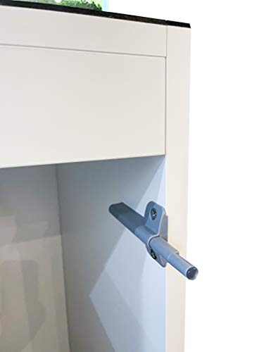 LANDEN Aquarium Matte White Wooden Stand and Cabinet for 44 Gal Tank,W35.4xD17.7xH33.86in(Stand Only)