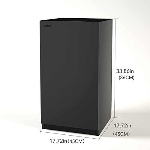 LANDEN Aquarium Matte Black Wooden Stand and Cabinet for up to 30 Gal Tank, Fish Tank Stand W23.6xD17.7xH33.9in