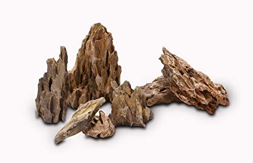 LANDEN Natural Dragon Stones for Aquascaping (16lbs, 3-7inches)7-8pcs
