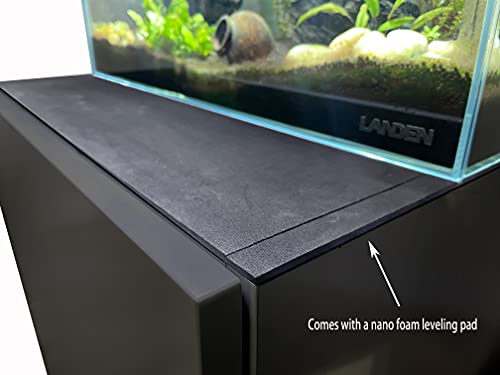LANDEN Aquarium Gloss Black Stand and Cabinet, for up to 44Gal Tank, Fish Tank W35.5xD17.7xH33.9in(90X45x86cm),Matte Black Painted (Stand Only)