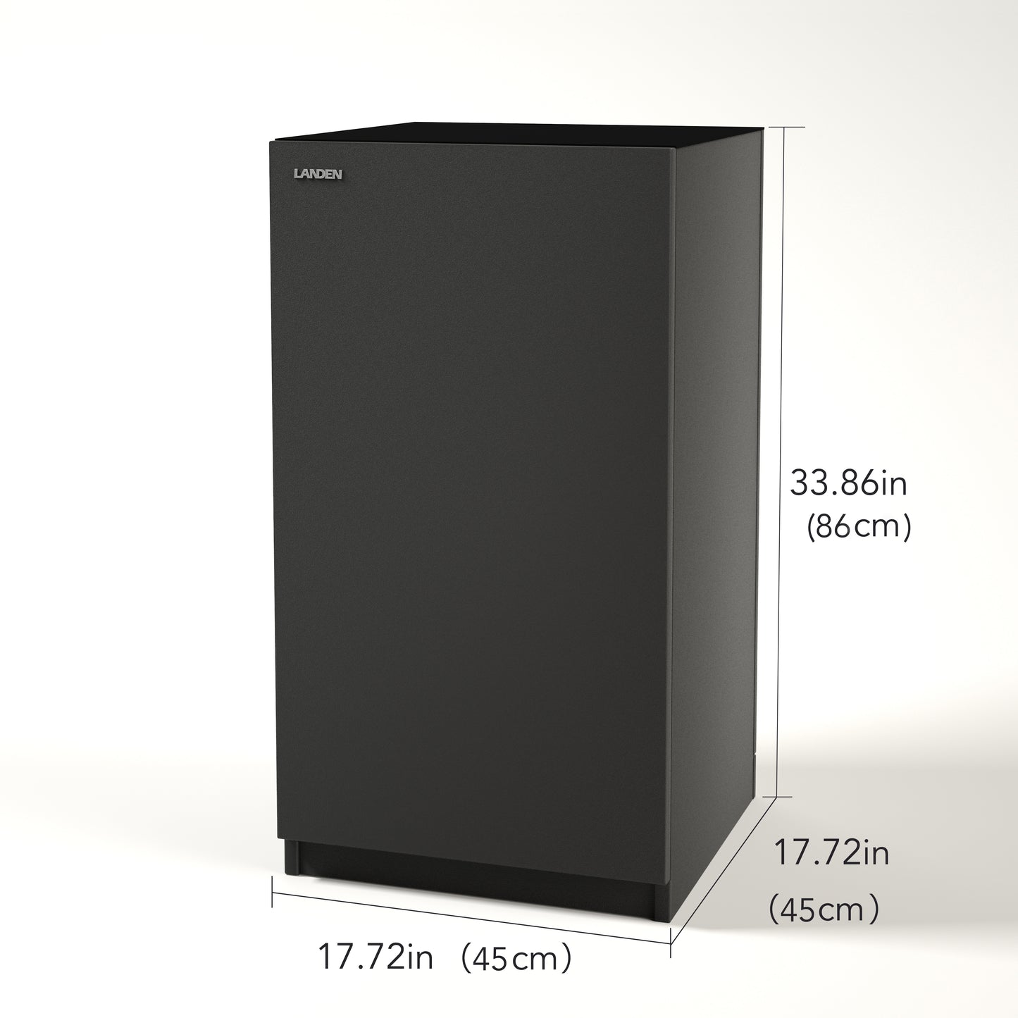 LANDEN Aquarium Wooden Stand and Cabinet for up to 20 Gal Tank, W17.7xD17.7xH33.9 in, Wooden Matte Black(Stand Only)
