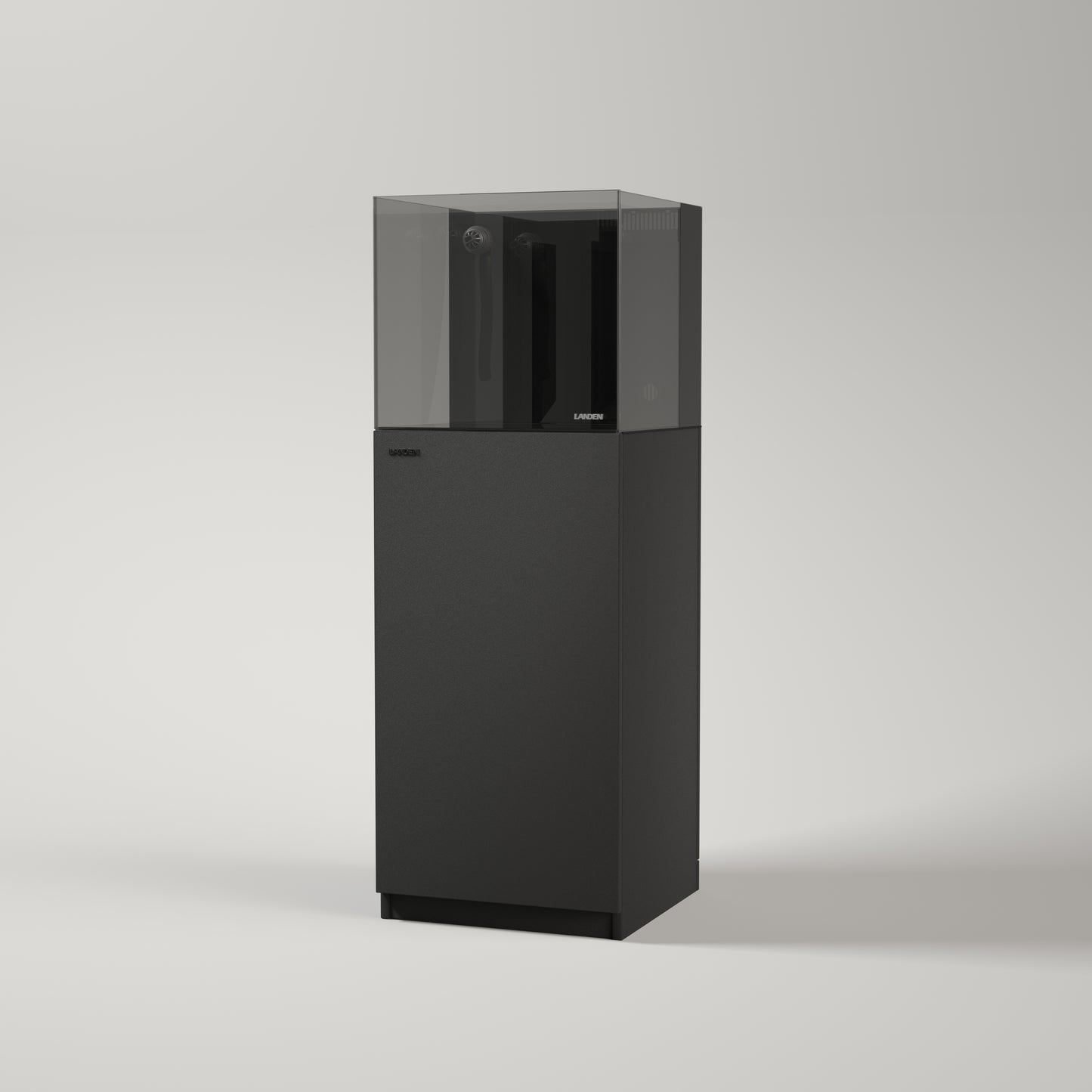 LANDEN Aquarium Wooden Stand and Cabinet for up to 20 Gal Tank, W17.7xD17.7xH33.9 in, Wooden Matte Black(Stand Only)
