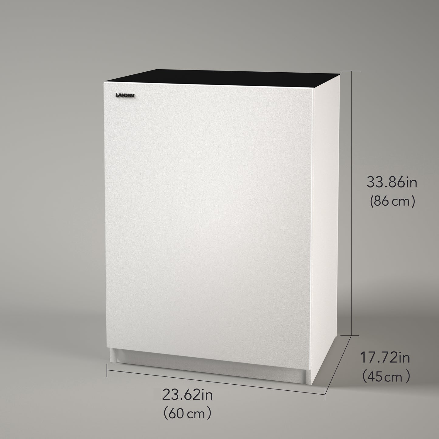LANDEN Aquarium Wooden Stand and Cabinet for up to 30 Gal Tank,W23.6xD17.7xH33.9in, Matte White Painted(Stand Only)