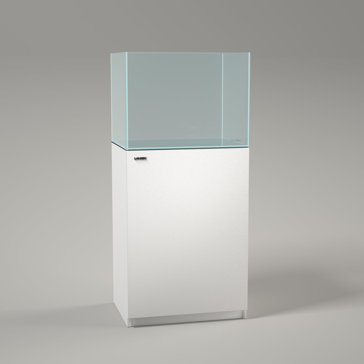 LANDEN Aquarium Wooden Stand and Cabinet for up to 30 Gal Tank,W23.6xD17.7xH33.9in, Matte White Painted(Stand Only)