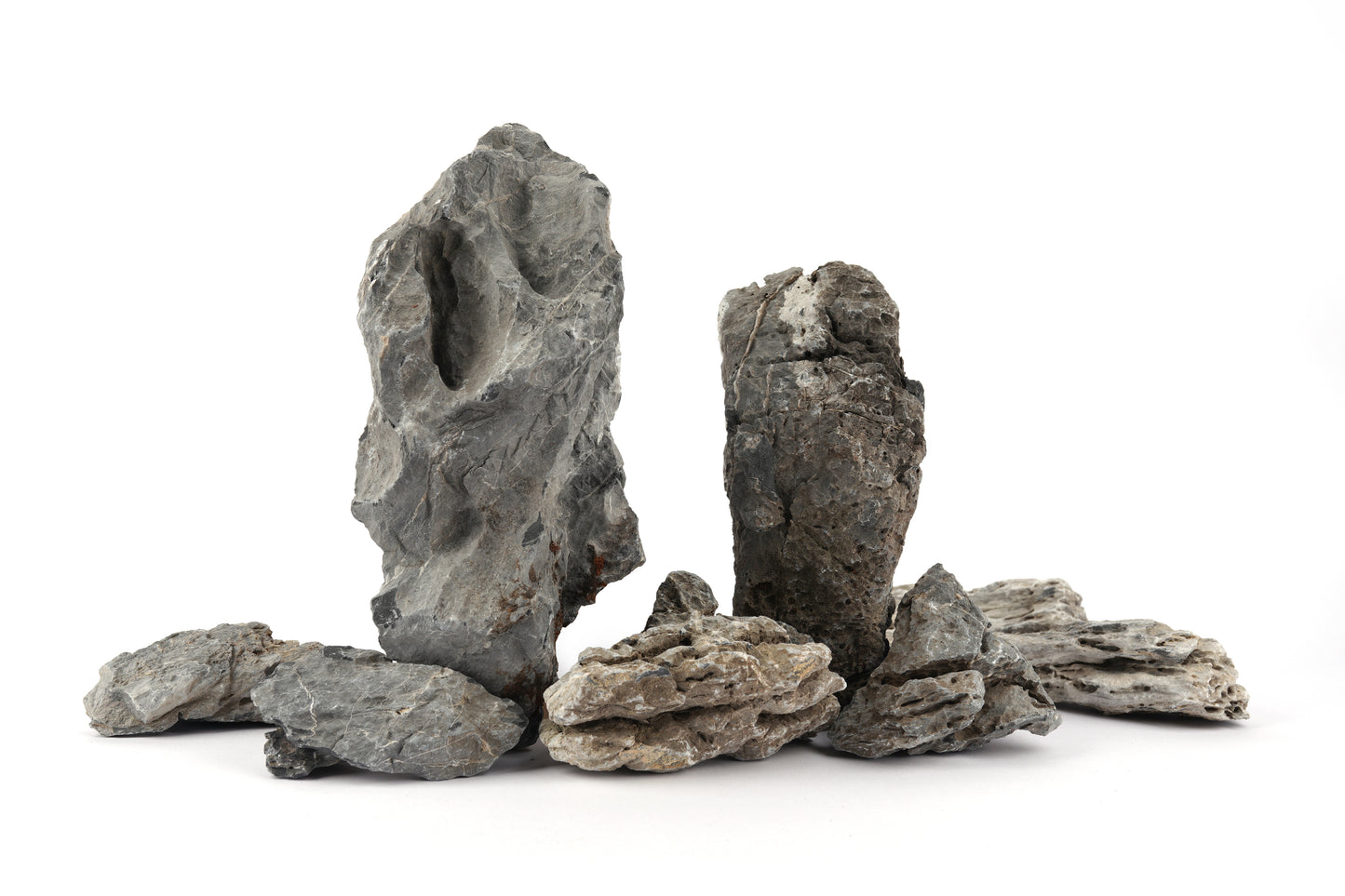 LANDEN Seiryu Stones Natural Rocks for Aquascaping (17lbs, 3-11inches) 7-8pcs