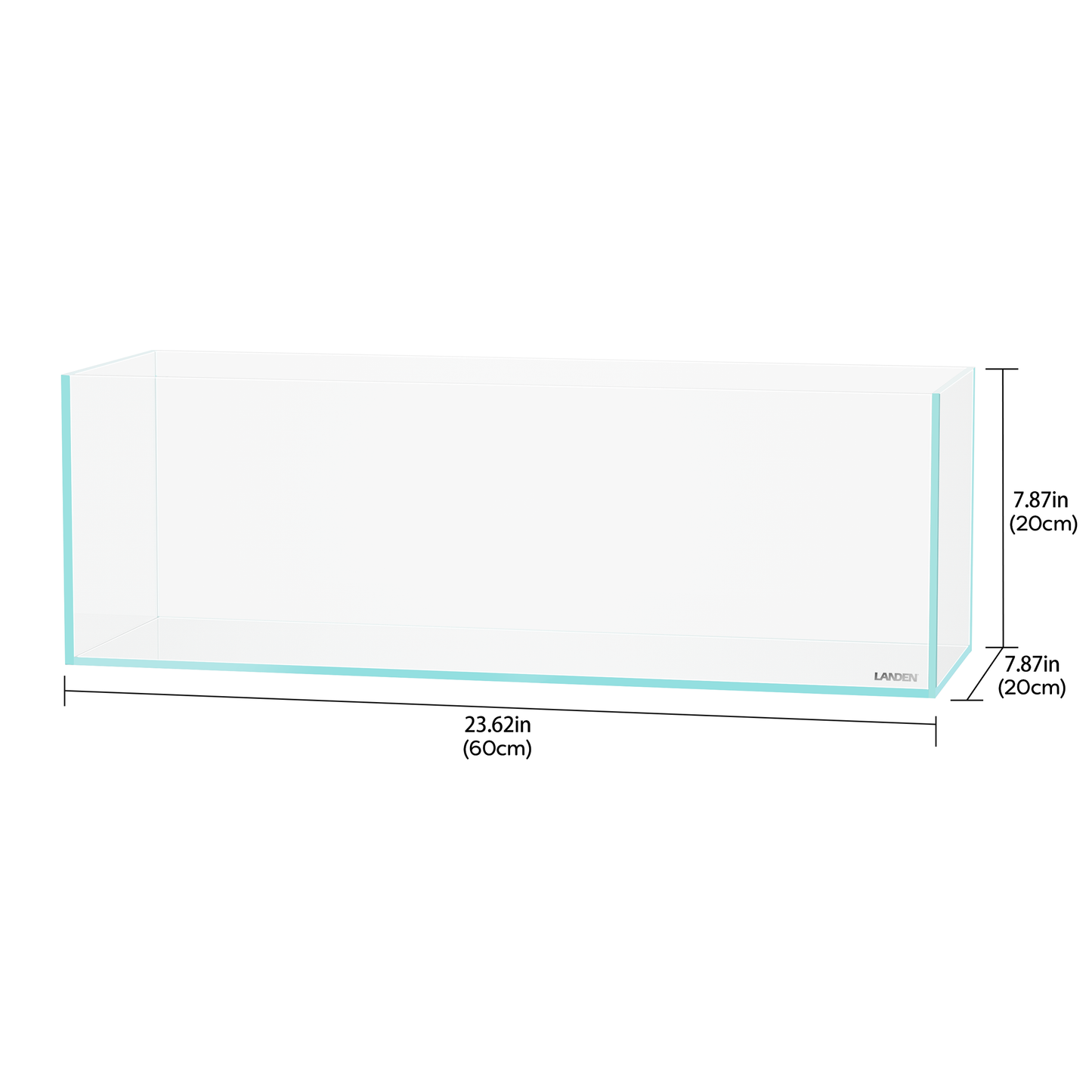 LANDEN 60L 5.8 Gal Aquarium Long Tank