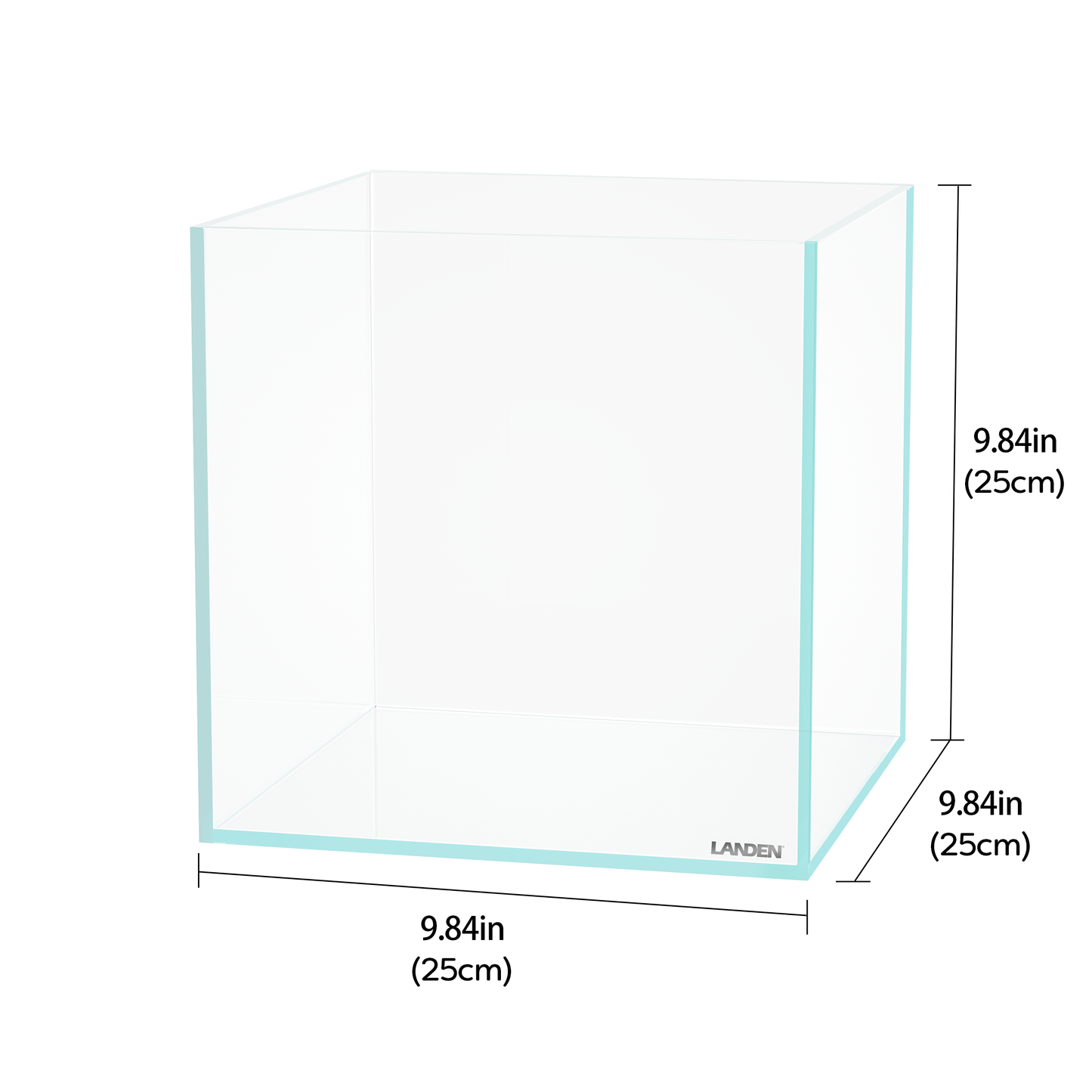 LANDEN 25C 3.7 Gallon Cube Aquarium Tank