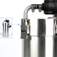 LANDEN PURA 300 Sliver External Canister Filter for Aquarium System,up to 30 Gallon, Stainless Steel Tank Canister with Water Pump and Double Tab Connector, Three-Stage Filtration Metallic Silver color