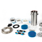 LANDEN PURA 300 Sliver External Canister Filter for Aquarium System,up to 30 Gallon, Stainless Steel Tank Canister with Water Pump and Double Tab Connector, Three-Stage Filtration Metallic Silver color