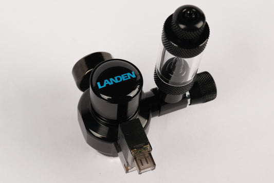 LANDEN AverVita CO2 Regulator Efficient Control with Integrated DC 12V Solenoid and Precision Bubble Counter,CO2 Indicator Solution Kit Included