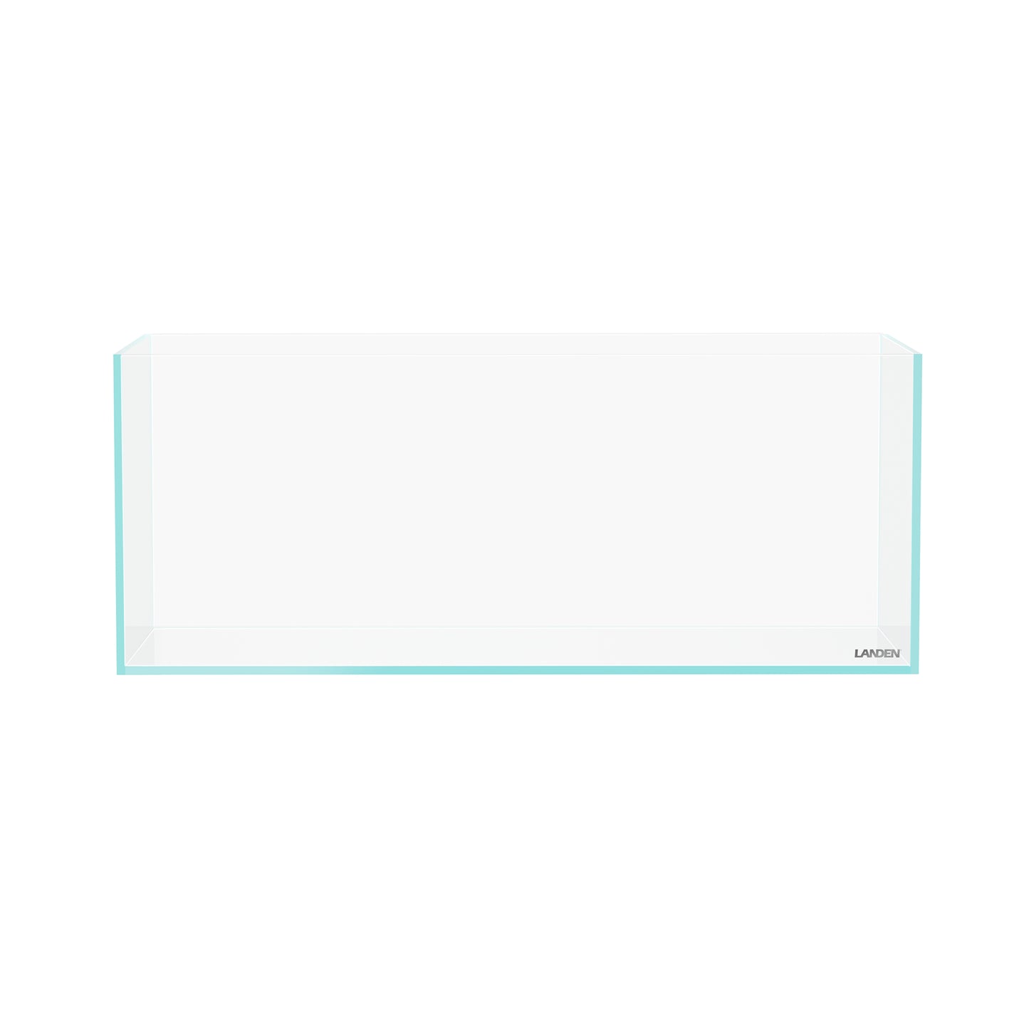 LANDEN Rimless Shallow Aquarium Tank, 17.72 x 7.09 x 7.09 in, 5mm Thick Low Iron Ultra-Clear Glass, Professional Long Desktop Fish Tank for Aquascaping, Shrimp, and Moss Gardens