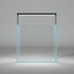 LANDEN AB30 LED light mounted on a rimless glass aquarium