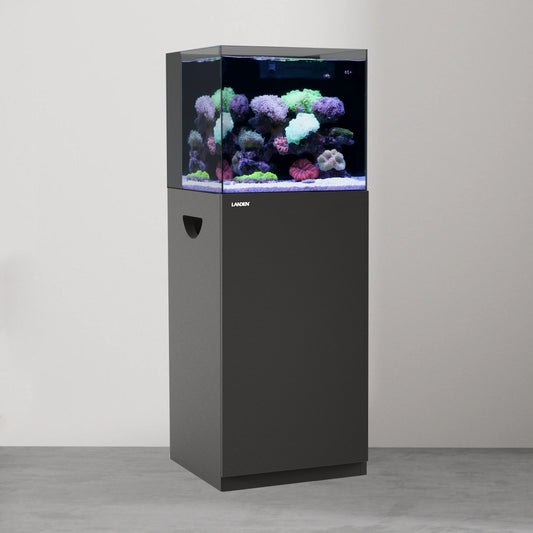 LANDEN Aquarium Wooden Stand and Cabinet Matte Black and White Painted(Stand Only)-80 Models