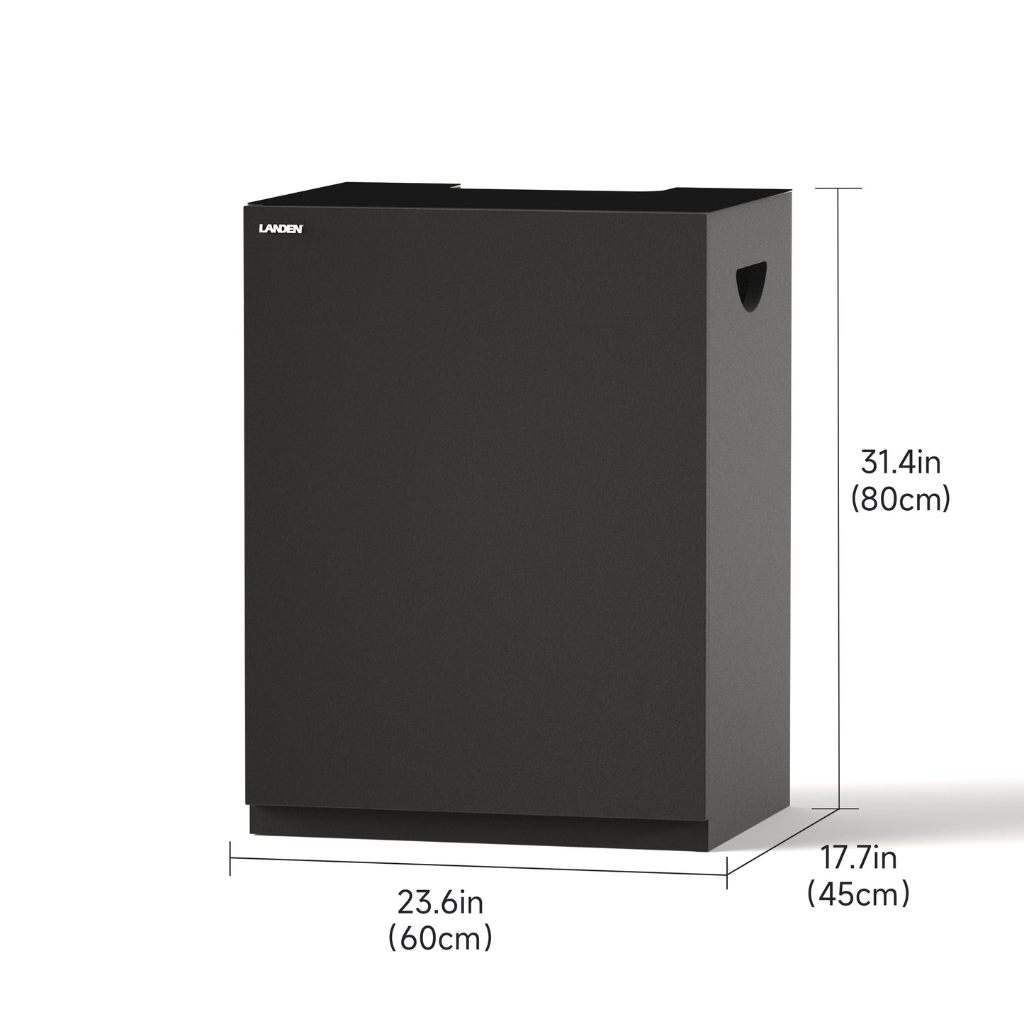 LANDEN Aquarium Wooden Stand and Cabinet for 30 gallon, W23.6xD17.7xH33.5in(60X45X80cm), Matte Black Painted (Stand Only)