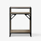 LANDEN CLX60 aquarium stand, Beige Oak Wood, angled view with levelling feet