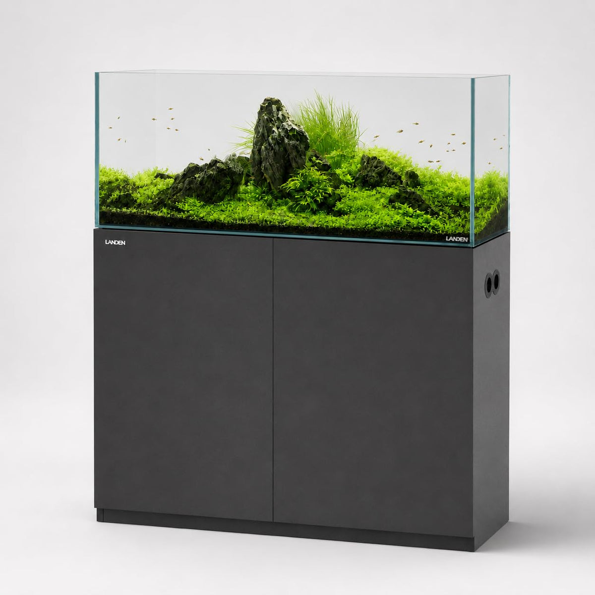 LANDEN 100 cm aquarium stand, matte black