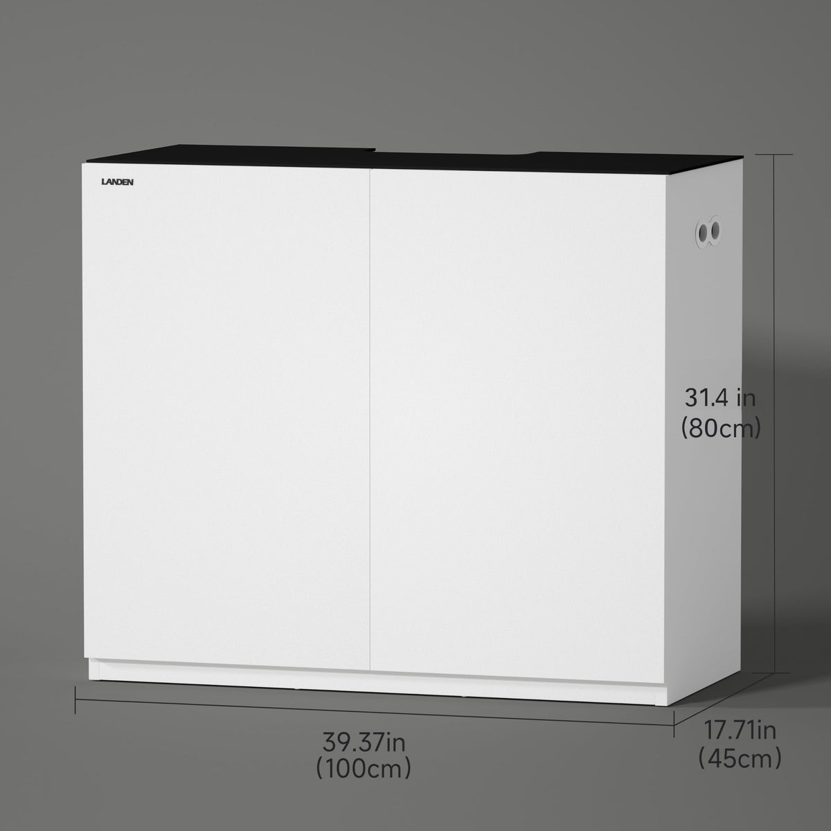 LANDEN 100 cm aquarium stand, matte white