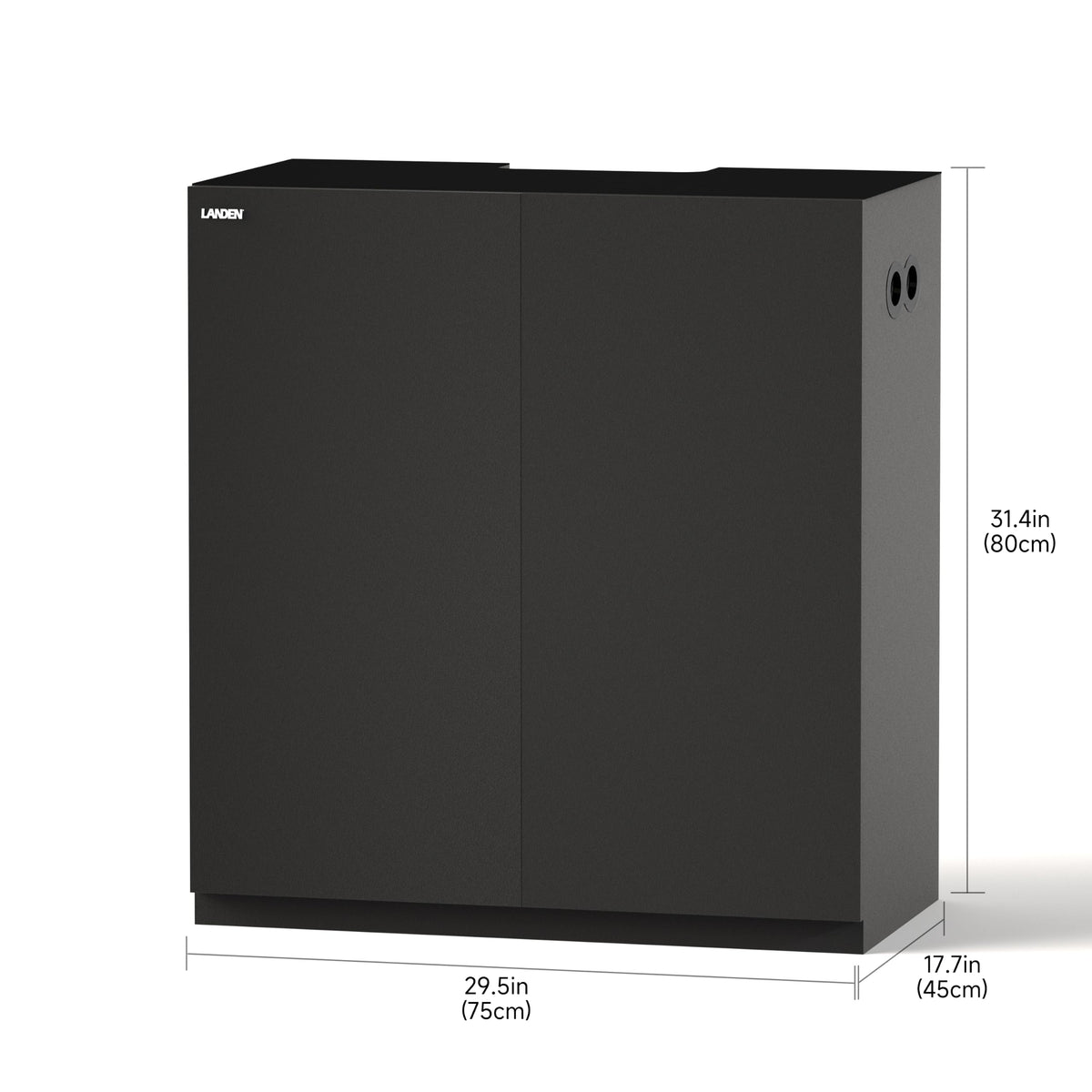 LANDEN 75 cm aquarium stand, matte black
