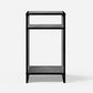 LANDEN CLX45 aquarium stand, Marble Gray, angled view with levelling feet