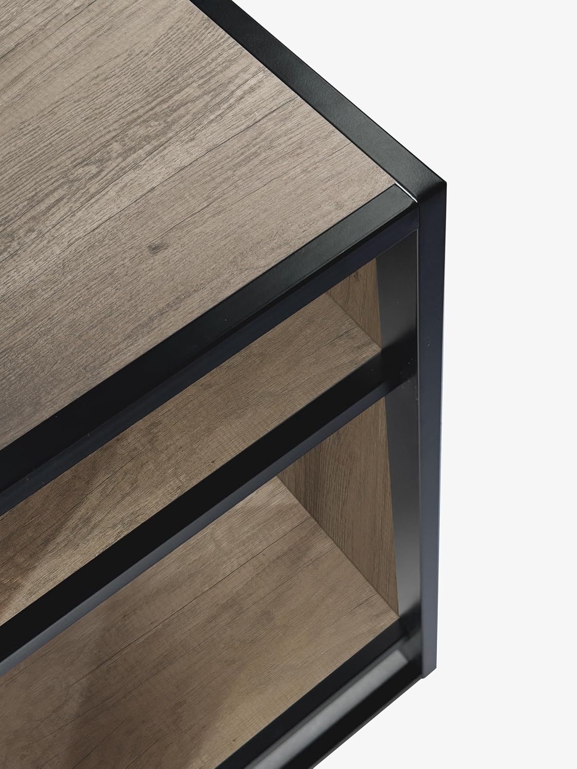 LANDEN CLX45 aquarium stand, Beige Oak Wood grain close-up