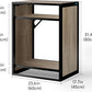 LANDEN CLX60 aquarium stand dimensions 60x45x80cm (23.6x17.7x31.4 in), Beige Oak Wood