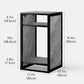 LANDEN CLX45 aquarium stand dimensions 45x45x80cm (17.7x17.7x31.4 in), Marble Gray