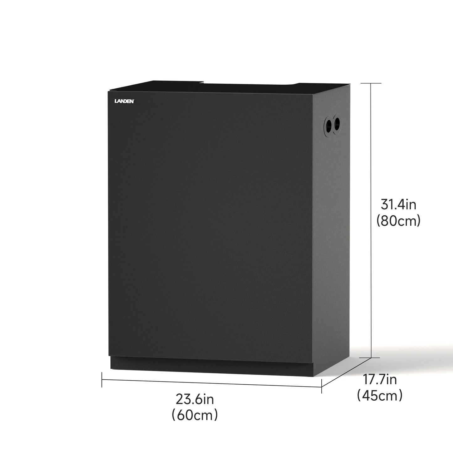 LANDEN Aquarium Wooden Stand and Cabinet for 30 gallon, W23.6xD17.7xH33.5in(60X45X80cm), Matte Black Painted (Stand Only)