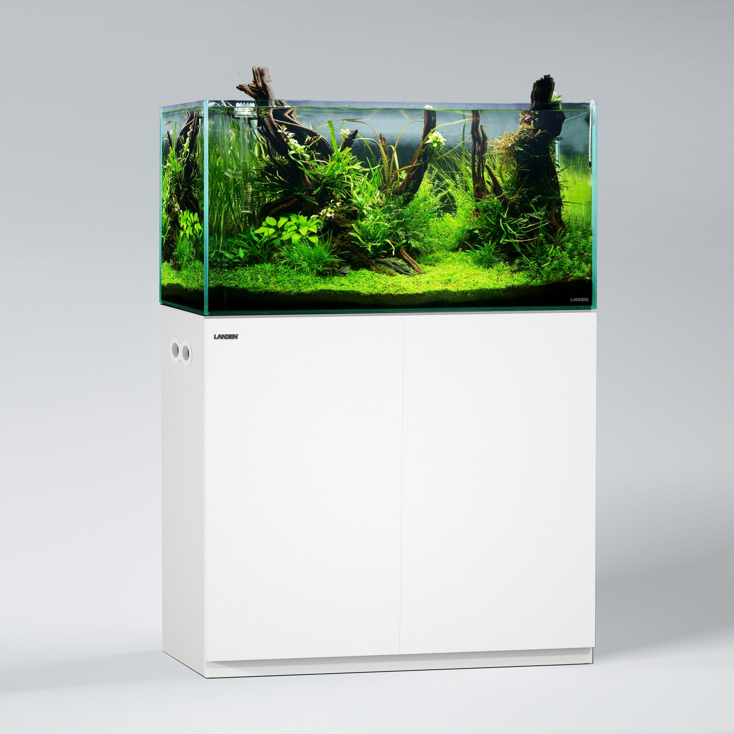 LANDEN Aquarium Wooden Stand and Cabinet for 44 gallon, W35.5xD17.7xH31.5in(90X45X80cm), Matte White Painted (Stand Only)