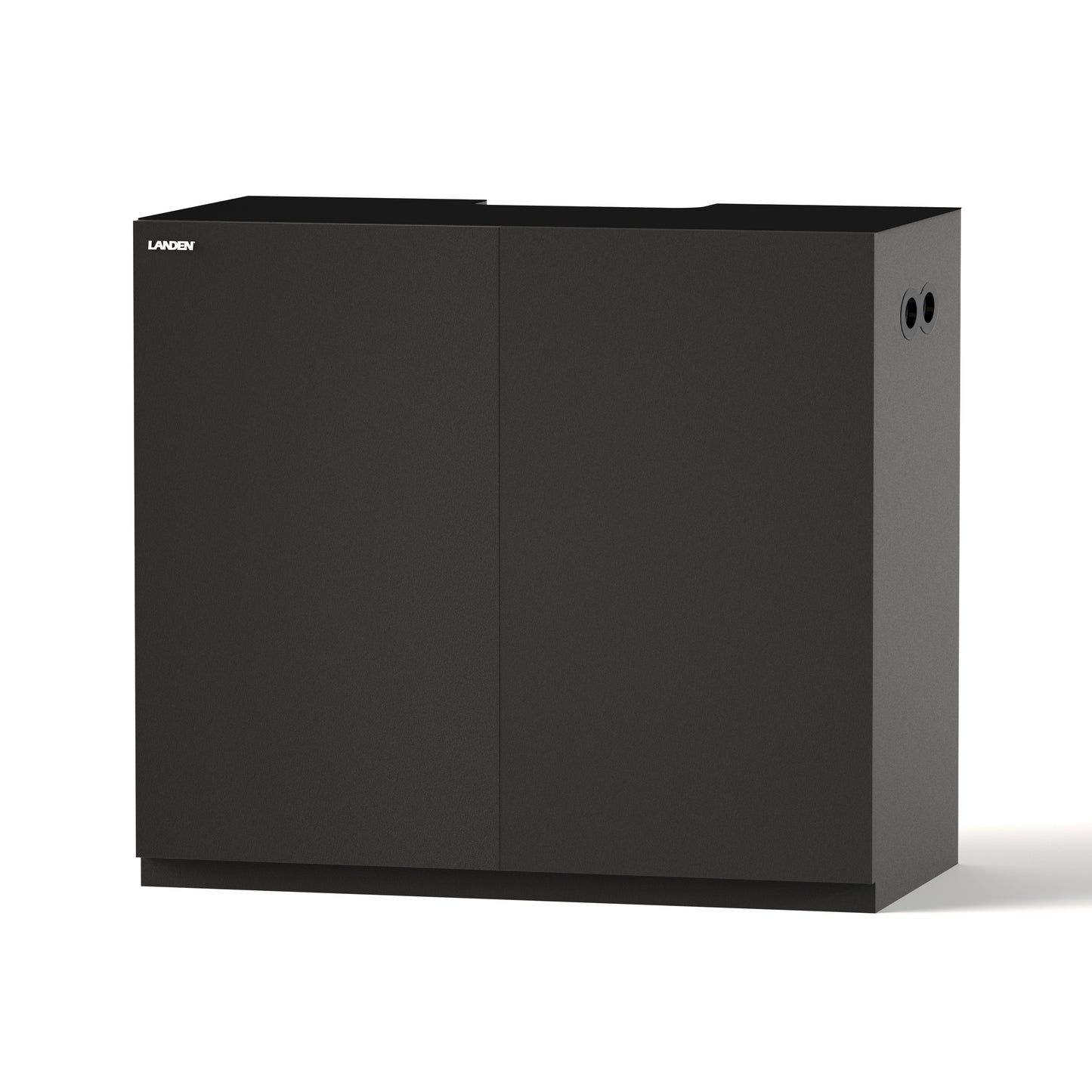 LANDEN Aquarium Wooden Stand and Cabinet for 44 gallon, W35.5xD17.7xH31.5in(90X45X80cm), Matte Black Painted (Stand Only)
