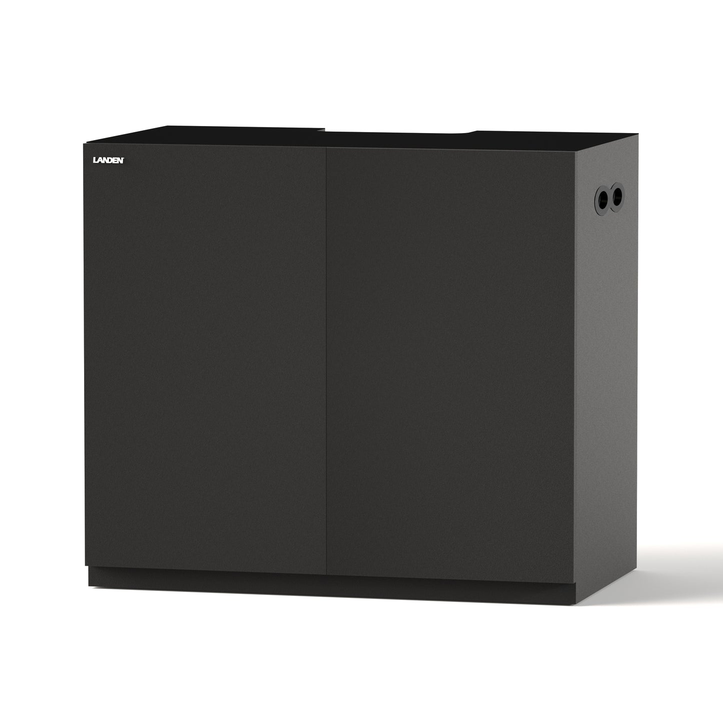 LANDEN Aquarium Wooden Stand and Cabinet for 55 gallon,W35.4xD19.7xH31.5in(90X50X80cm), Matte Black Painted (Stand Only)