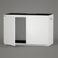 LANDEN Aquarium Stand and Cabinet, for up to 118 Gal Tank, Wooden White(Stand Only) W59.06xD23.62xH33.86 in(150x60x80cm)