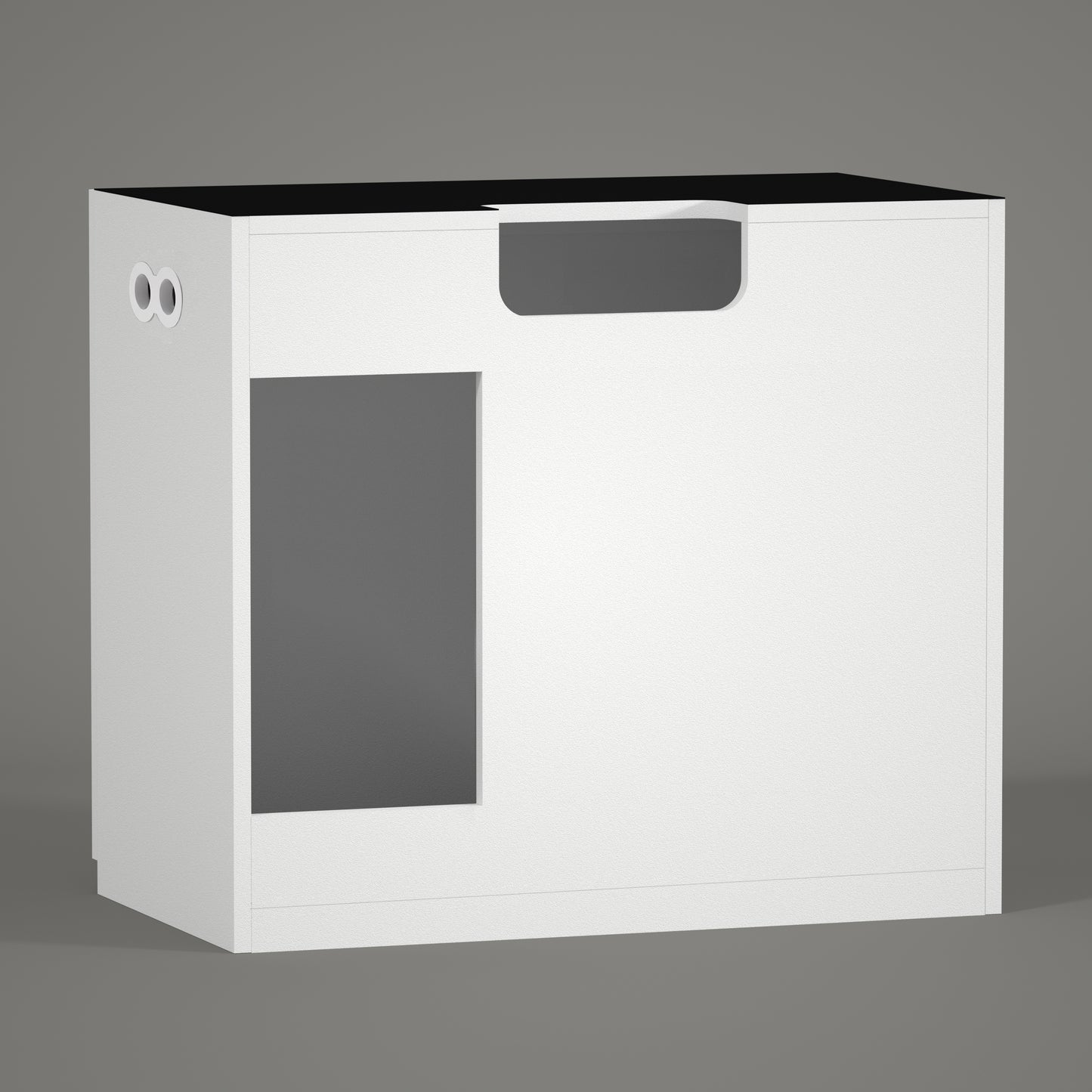 LANDEN Aquarium Wooden Stand and Cabinet for 44 gallon, W35.5xD17.7xH31.5in(90X45X80cm), Matte White Painted (Stand Only)