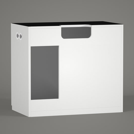 LANDEN Aquarium Wooden Stand and Cabinet for 44 gallon, W35.5xD17.7xH31.5in(90X45X80cm), Matte White Painted (Stand Only)